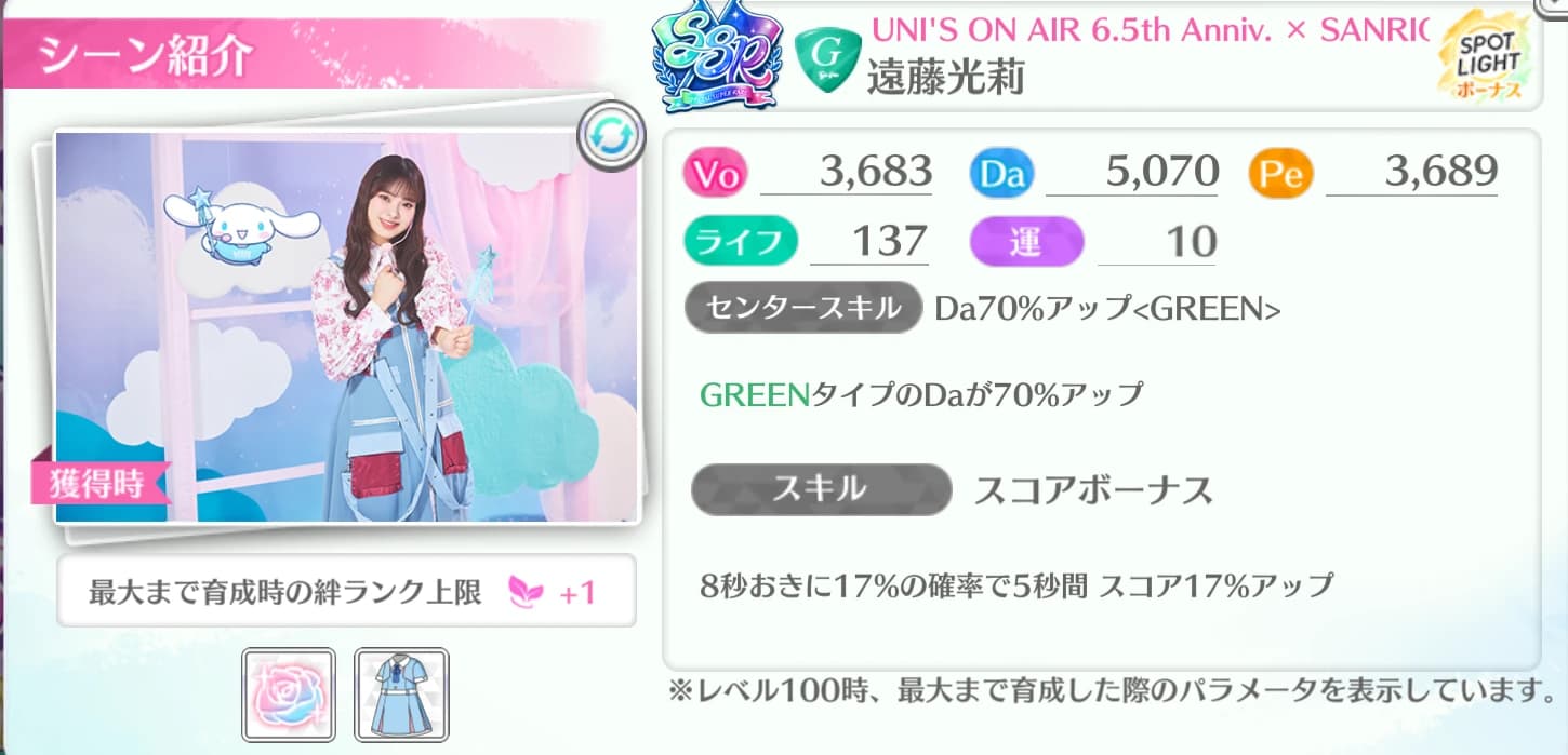 遠藤光莉 / UNI'S ON AIR 6.5th Anniv. × SANRIO CHARACTERS