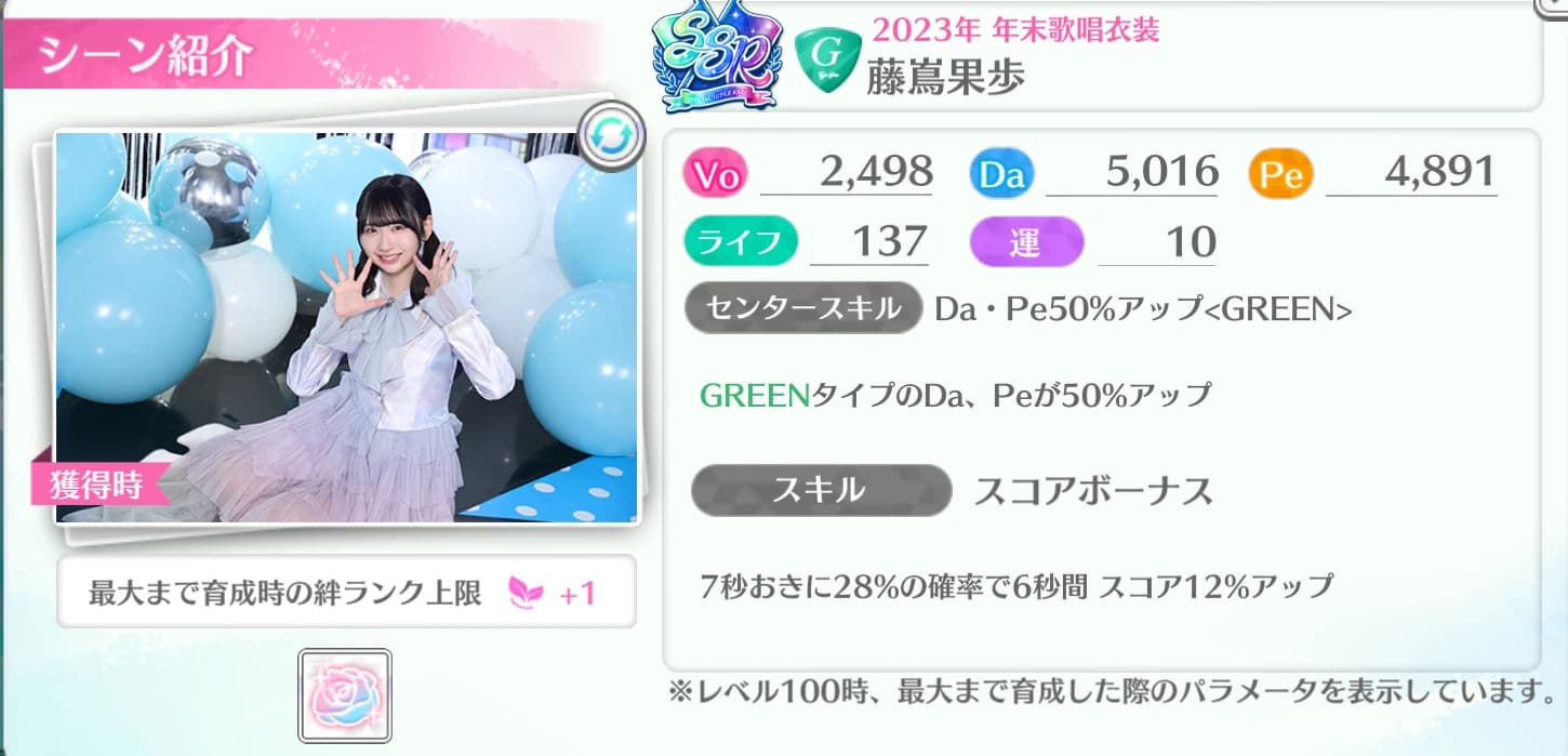 藤嶌果歩 / 2023年 年末歌唱衣装