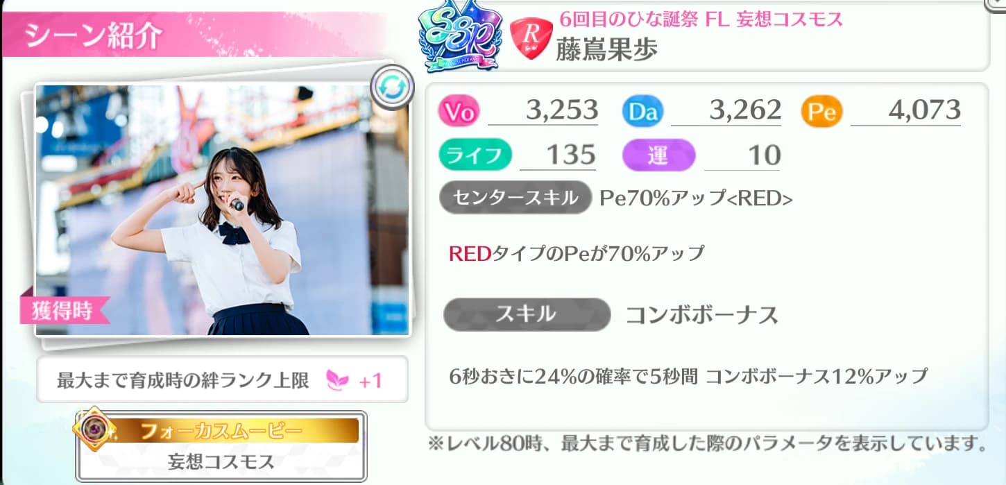 藤嶌果歩 / 6回目のひな誕祭 FL 妄想コスモス