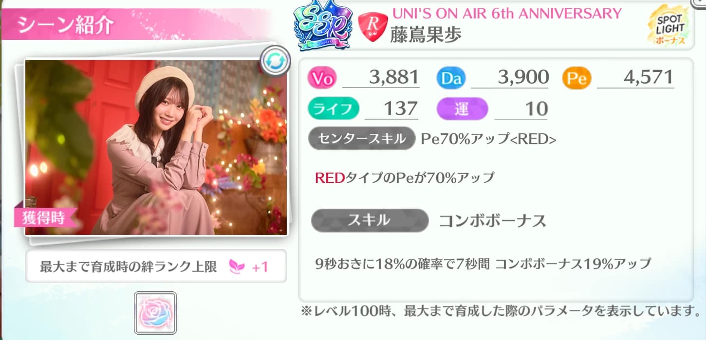 藤嶌果歩 / UNI'S ON AIR 6th ANNIVERSARY