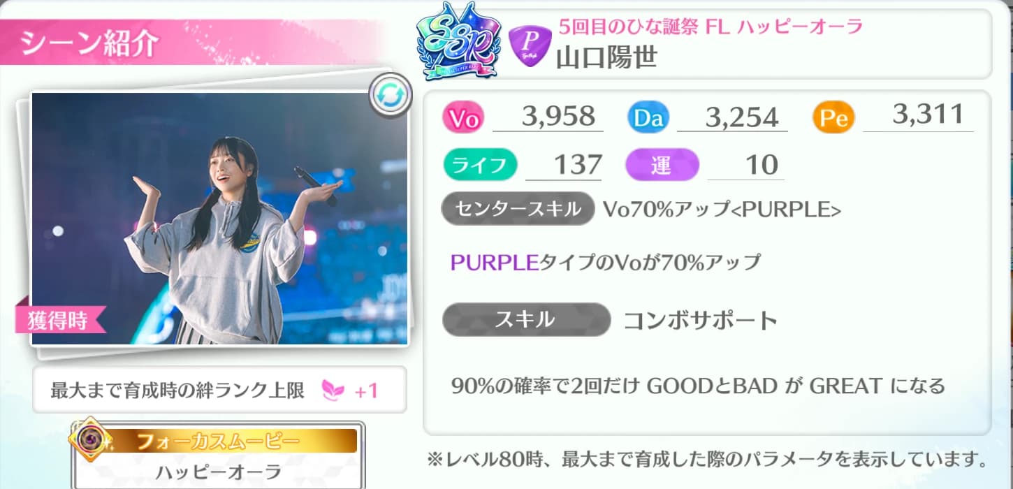 山口陽世 / 5回目のひな誕祭 FL ハッピーオーラ