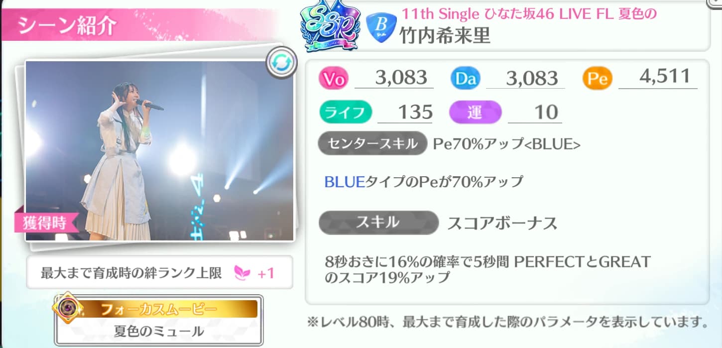 竹内希来里 / 11th Single ひなた坂46 LIVE FL 夏色のミュール