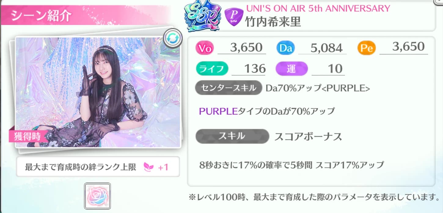 竹内希来里 / UNI'S ON AIR 5th ANNIVERSARY