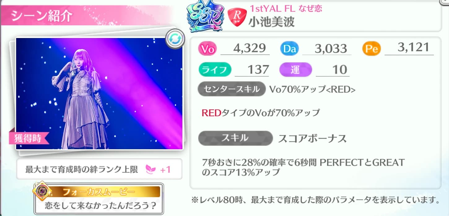 小池美波 / 1stYAL FL なぜ恋