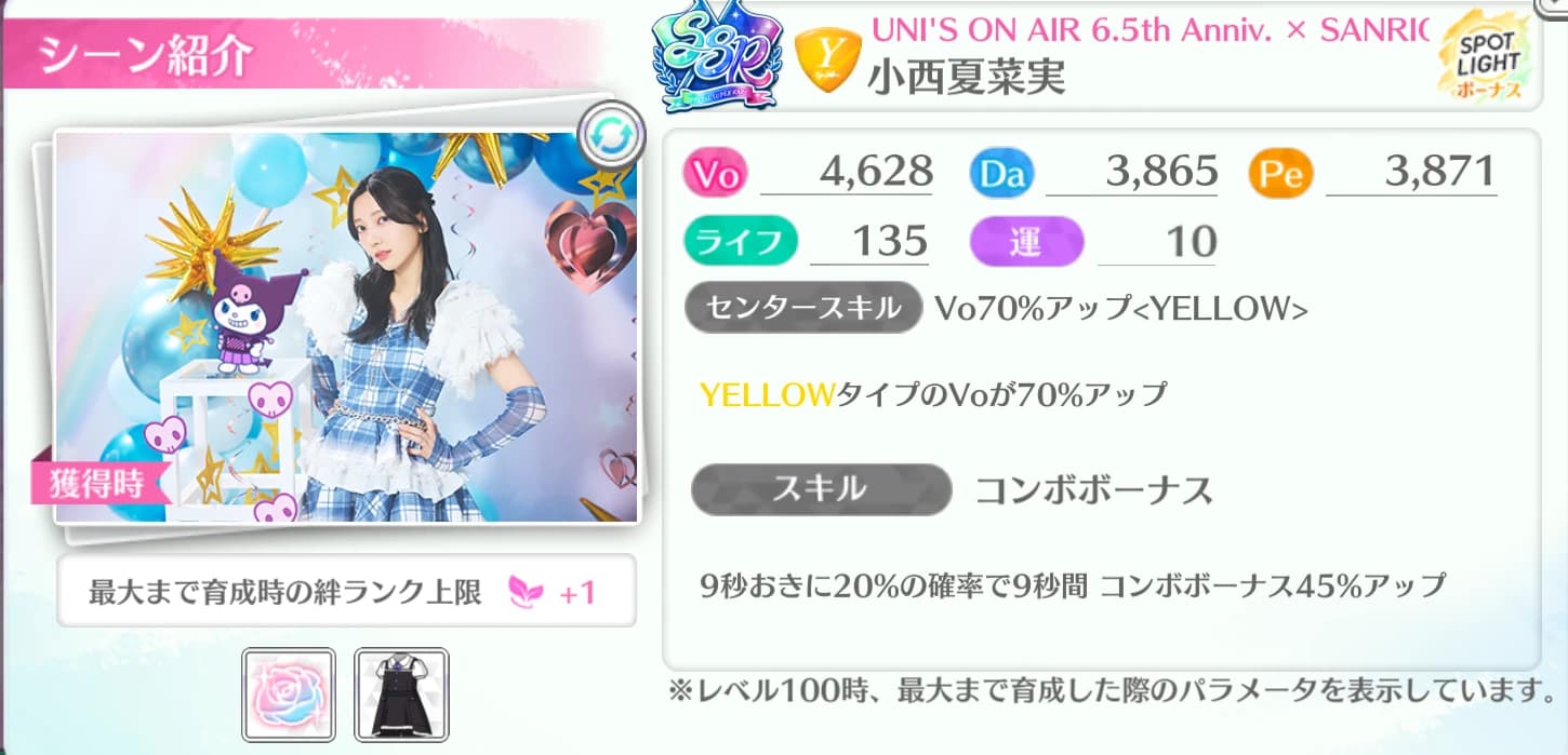 小西夏菜実 / UNI'S ON AIR 6.5th Anniv. × SANRIO CHARACTERS