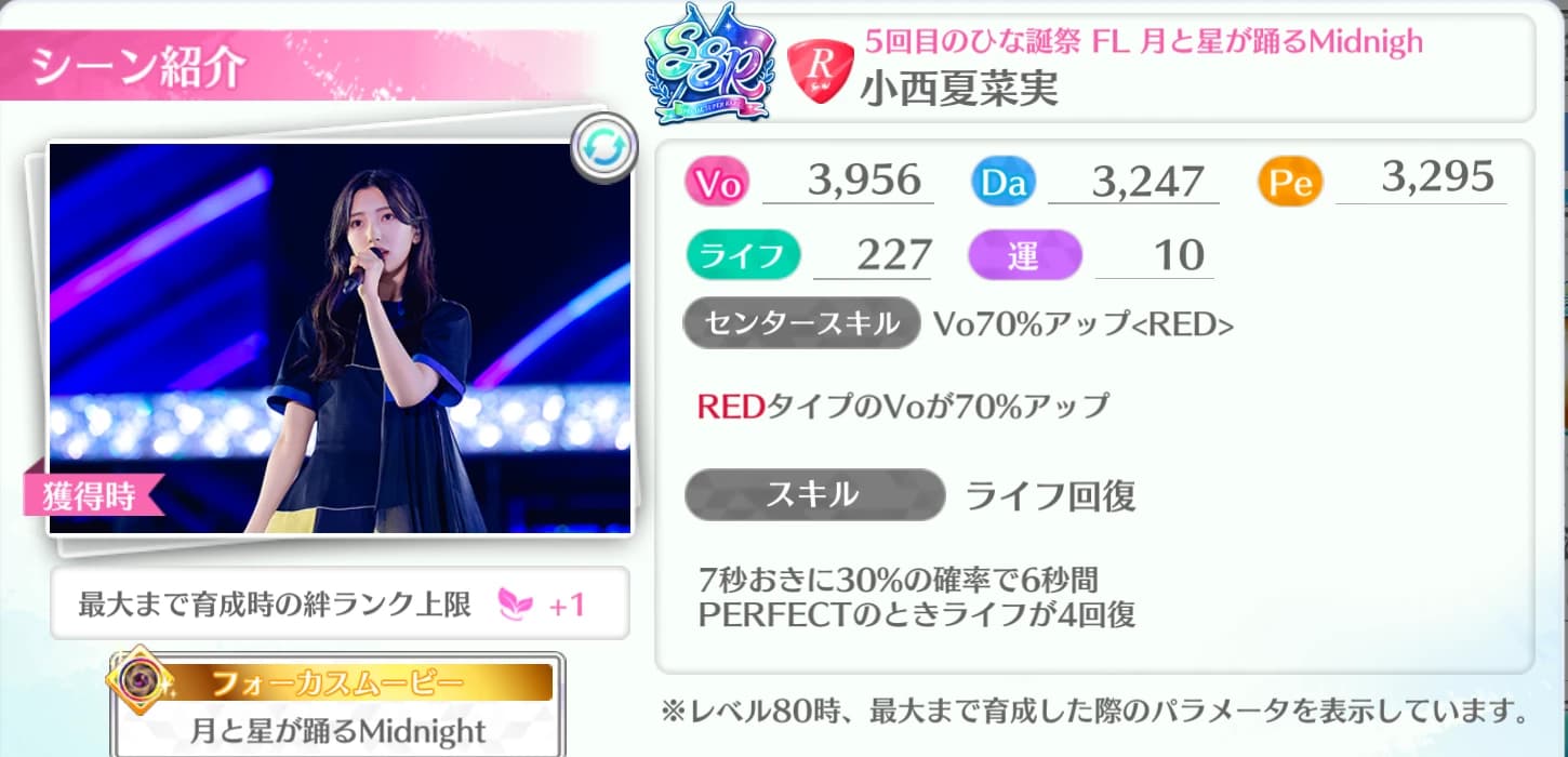 小西夏菜実 / 5回目のひな誕祭 FL 月と星が踊るMidnight