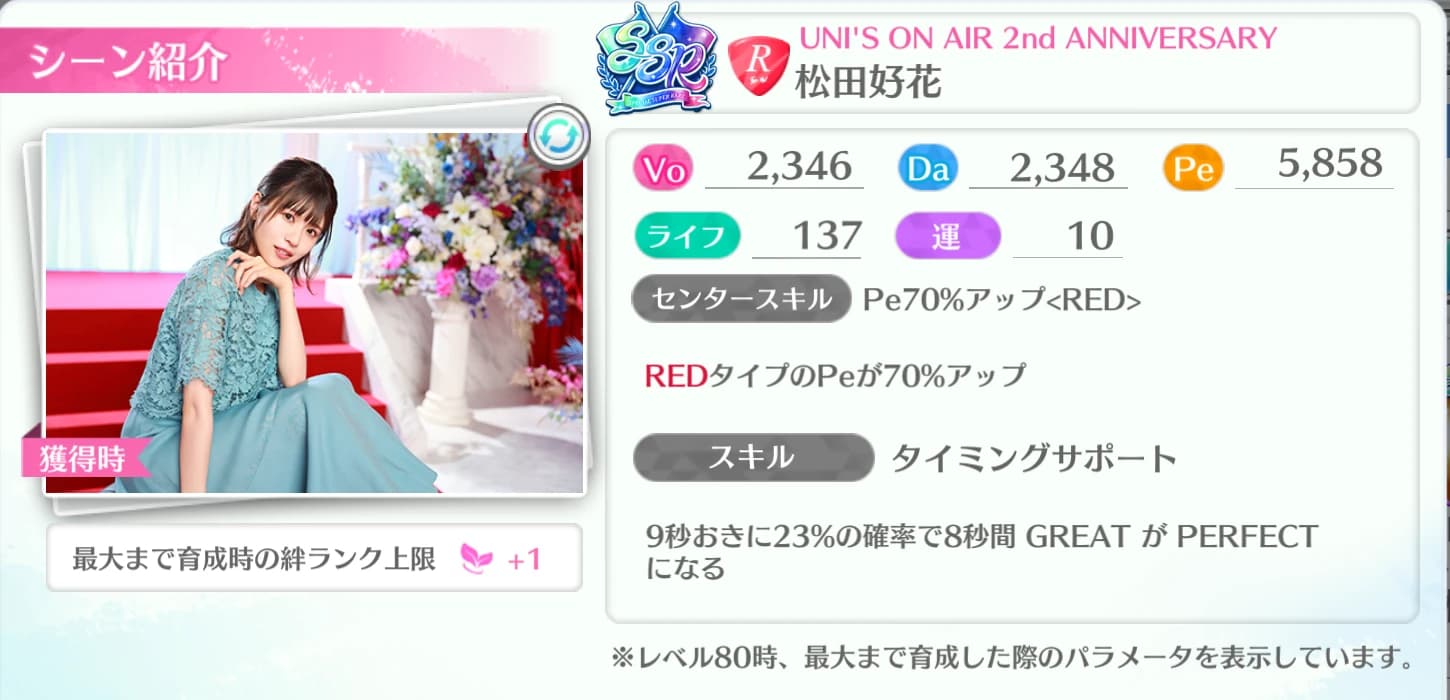 松田好花 / UNI'S ON AIR 2nd ANNIVERSARY