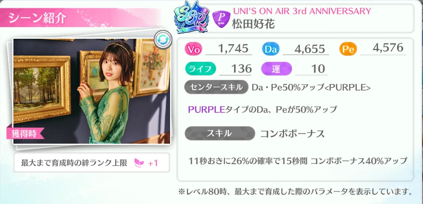 松田好花 / UNI'S ON AIR 3rd ANNIVERSARY