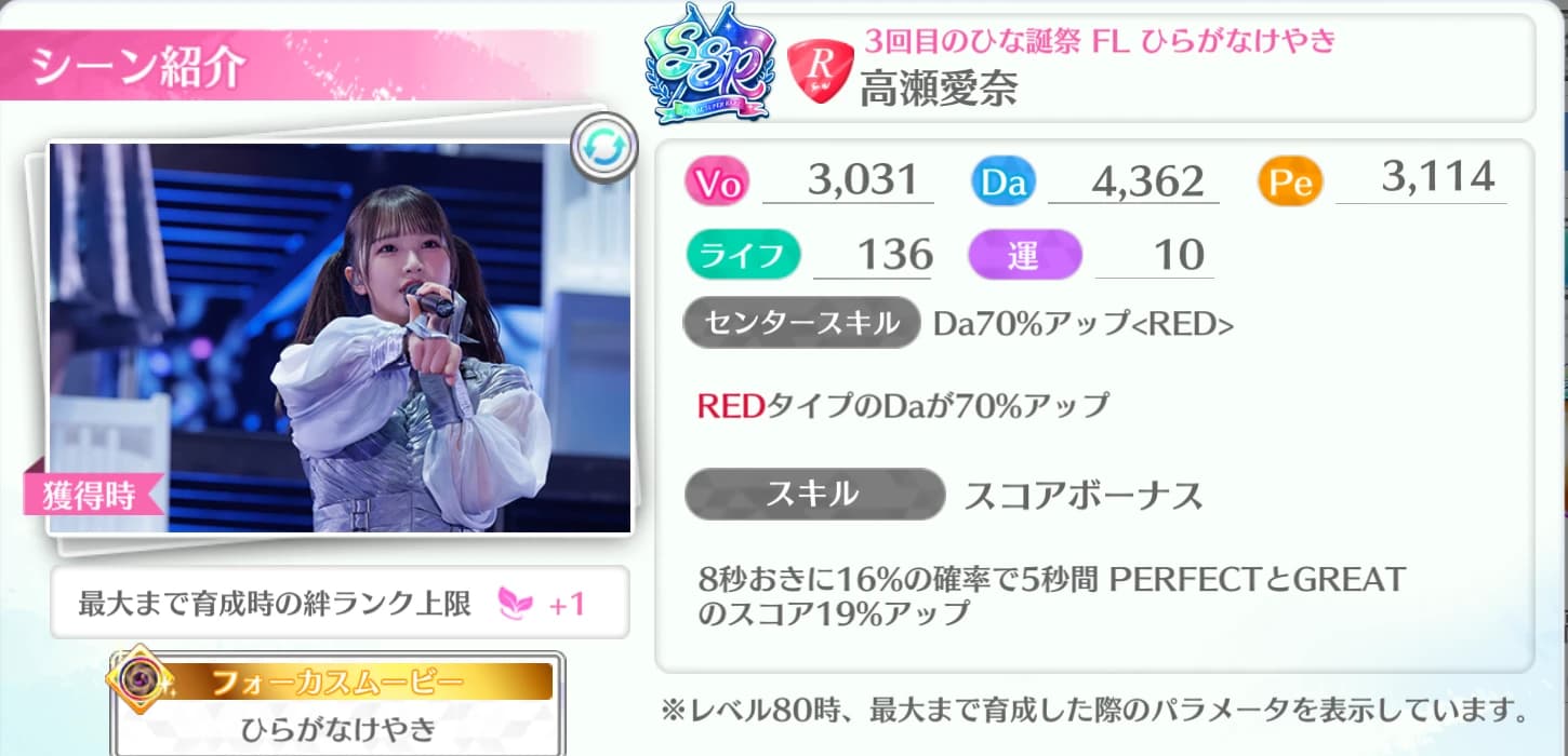高瀬愛奈 / 3回目のひな誕祭 FL ひらがなけやき