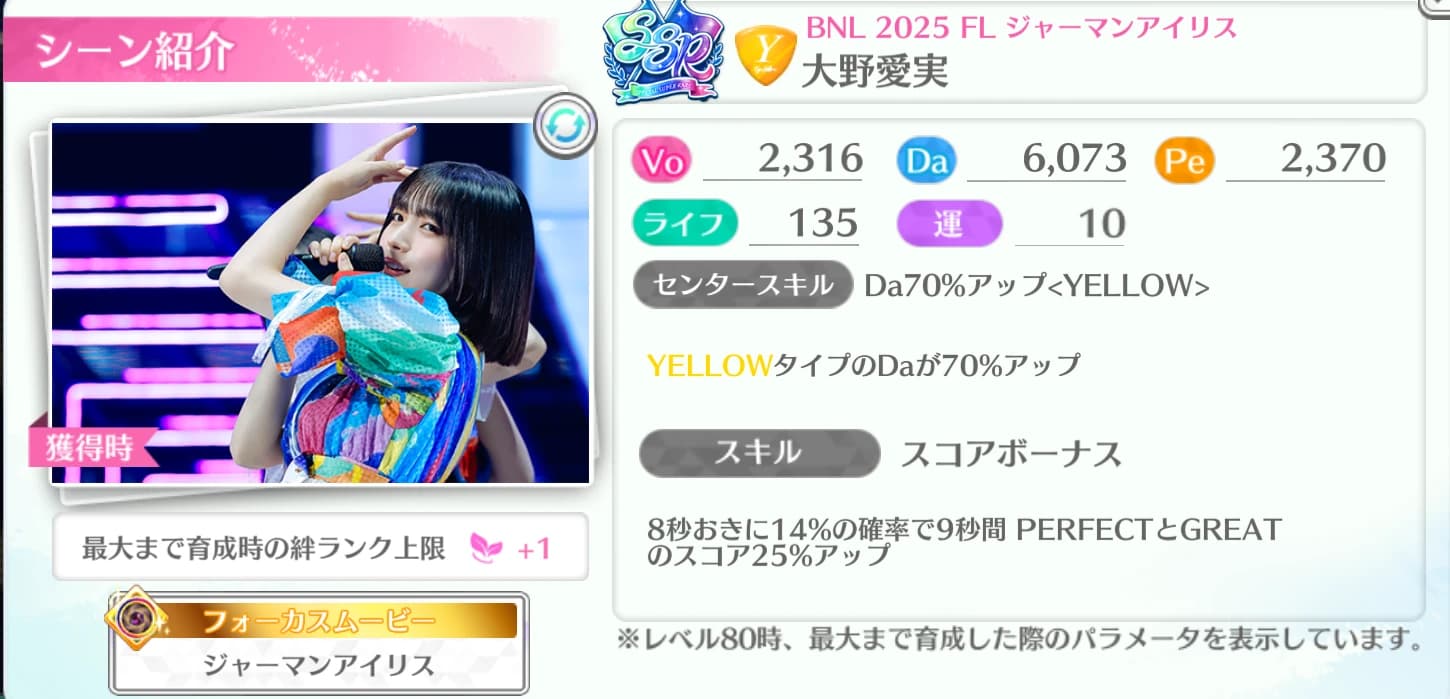 大野愛実 / BNL 2025 FL ジャーマンアイリス