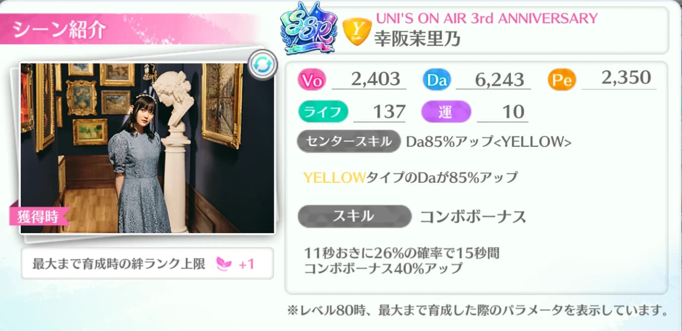 幸阪茉里乃 / UNI'S ON AIR 3rd ANNIVERSARY