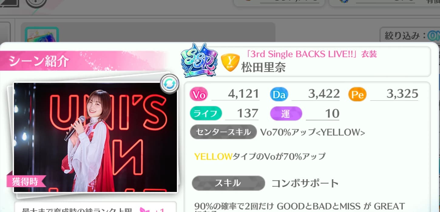 松田里奈 / 3rd Single BACKS LIVE!! 衣装
