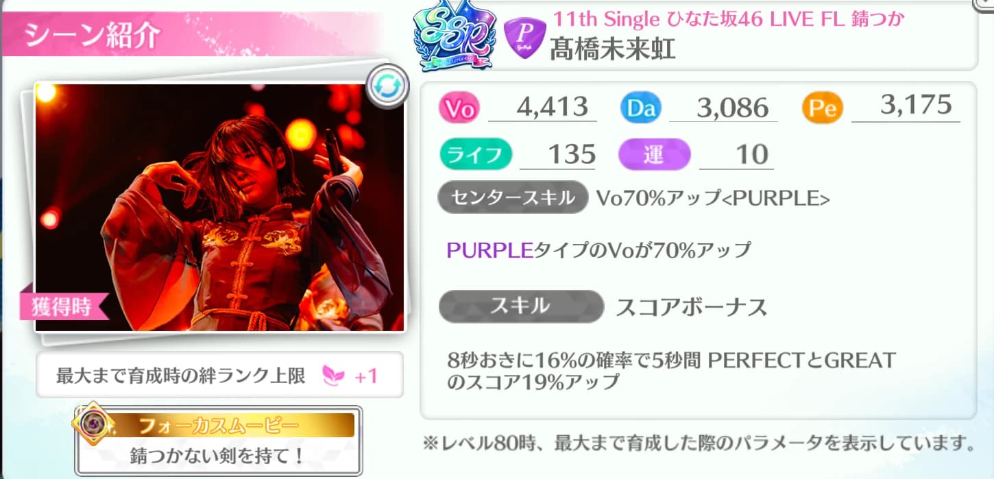 髙橋未来虹 / 11th Single ひなた坂46 LIVE FL 錆つかない剣をもて！