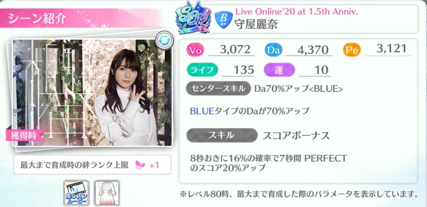 守屋麗奈 / Live Online'20 at 1.5th Anniv.