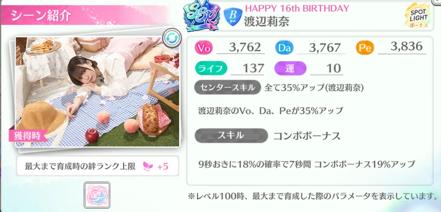 渡辺莉奈 / HAPPY 16th BIRTHDAY