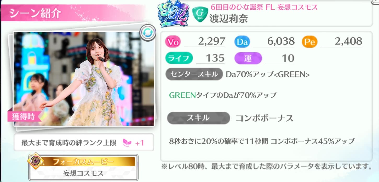 渡辺莉奈 / 6回目のひな誕祭 FL 妄想コスモス