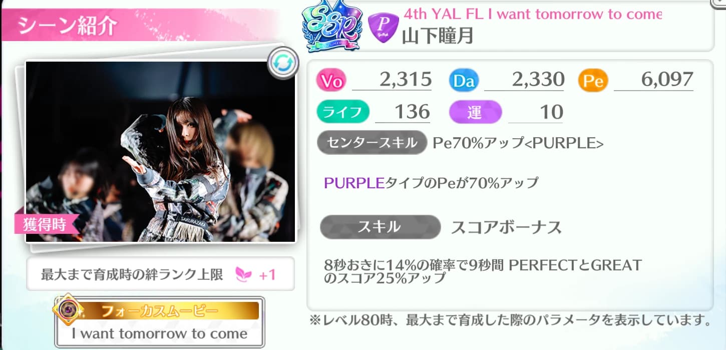 山下瞳月 / 4th YAL FL I want tomorrow to come