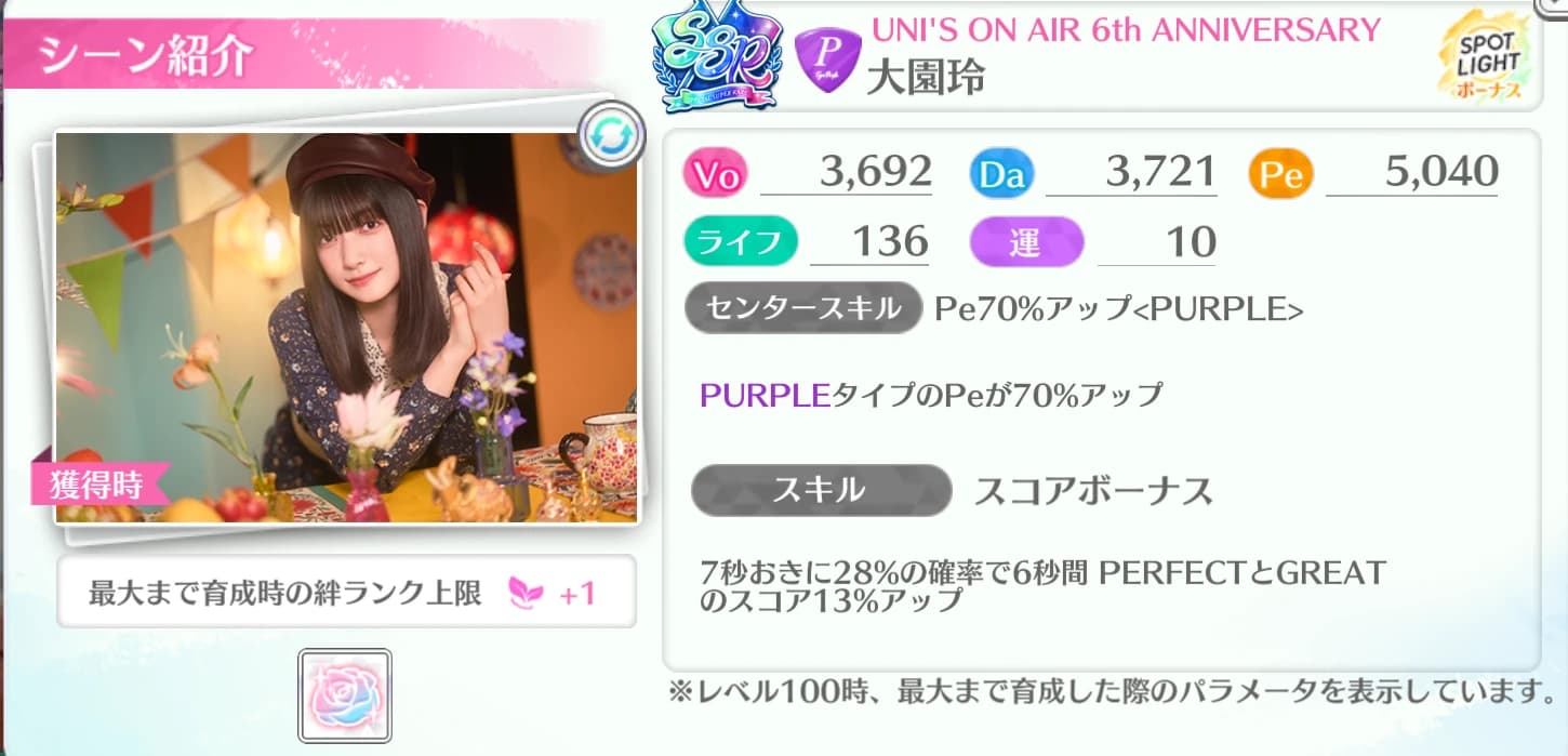 大園玲 / UNI'S ON AIR 6th ANNIVERSARY