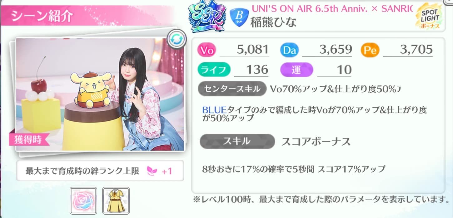 稲熊ひな / UNI'S ON AIR 6.5th Anniv. × SANRIO CHARACTERS