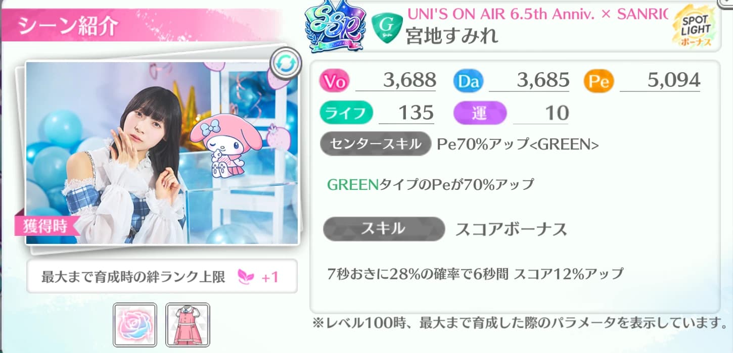 宮地すみれ / UNI'S ON AIR 6.5th Anniv. × SANRIO CHARACTERS