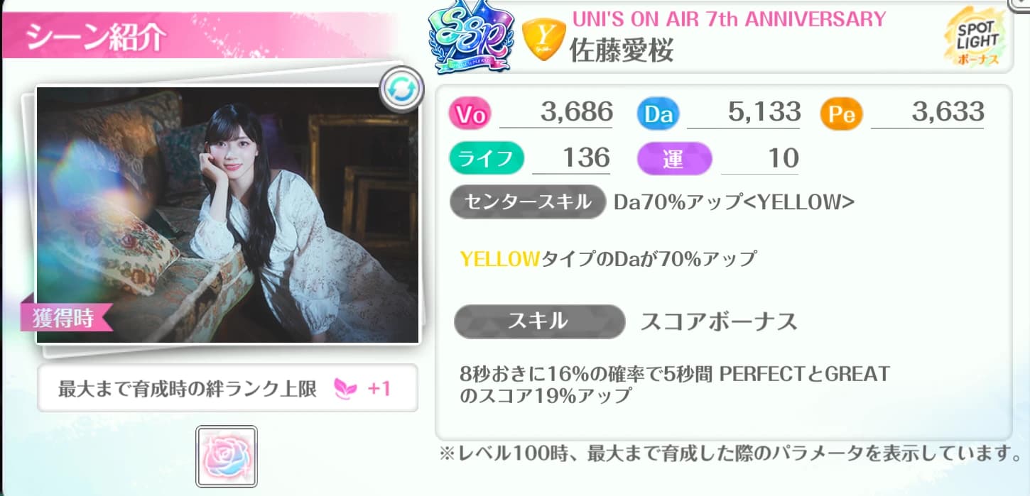 佐藤愛桜 / UNI'S ON AIR 7th ANNIVERSARY