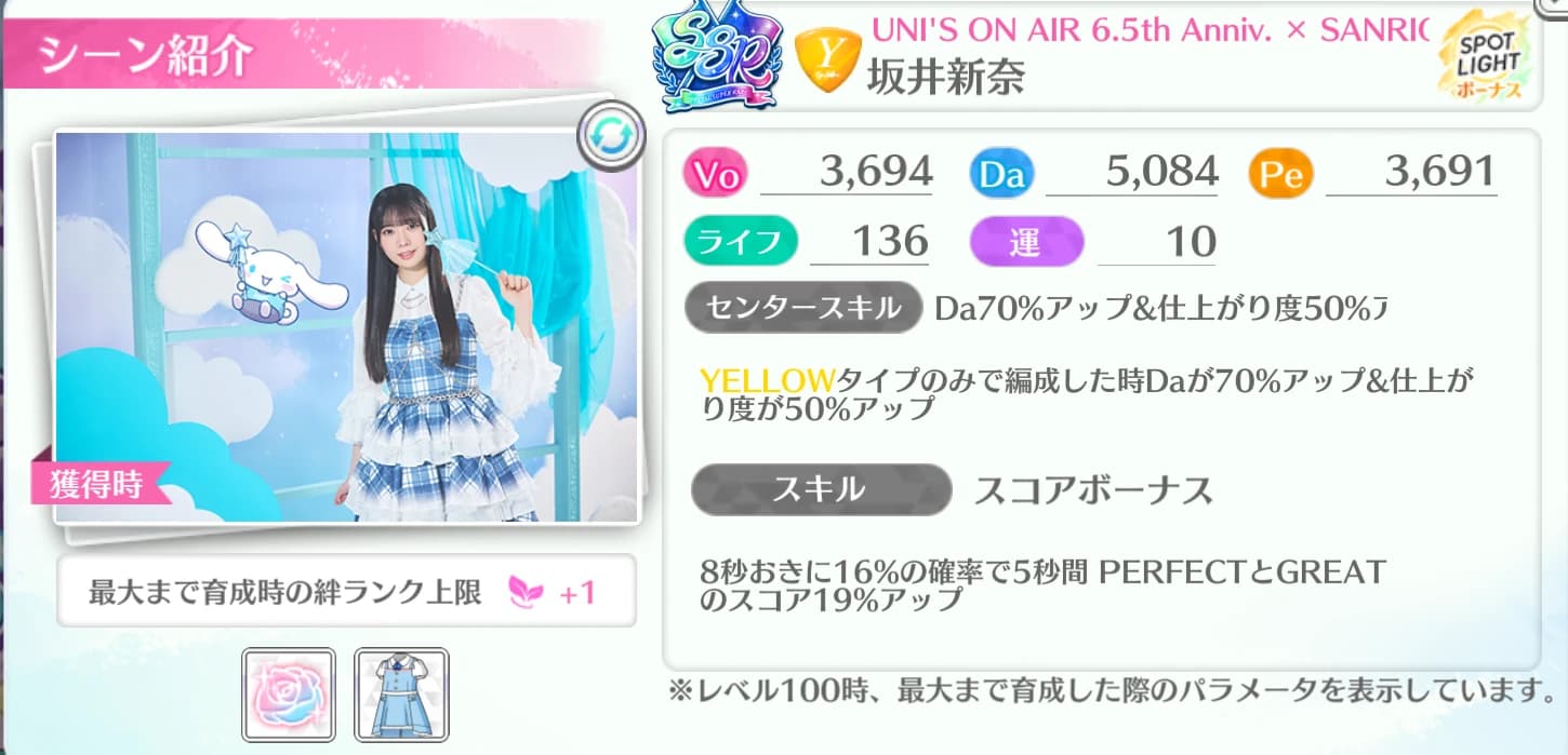 坂井新奈 / UNI'S ON AIR 6.5th Anniv. × SANRIO CHARACTERS