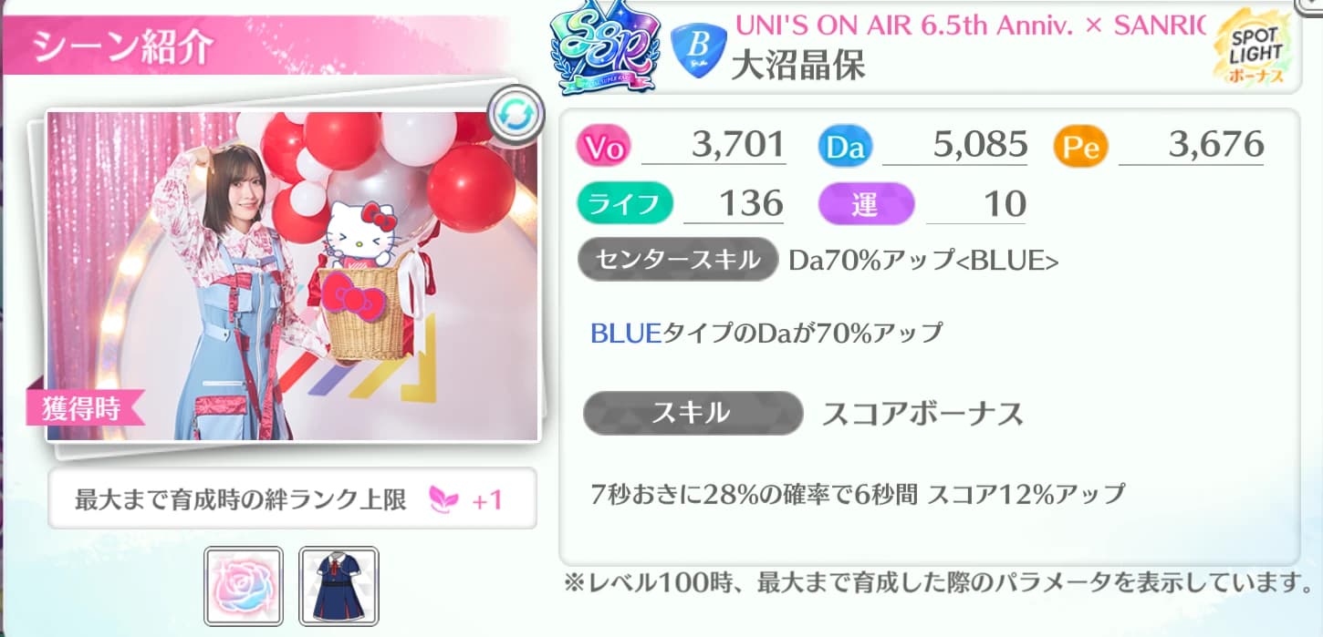 大沼晶保 / UNI'S ON AIR 6.5th Anniv. × SANRIO CHARACTERS