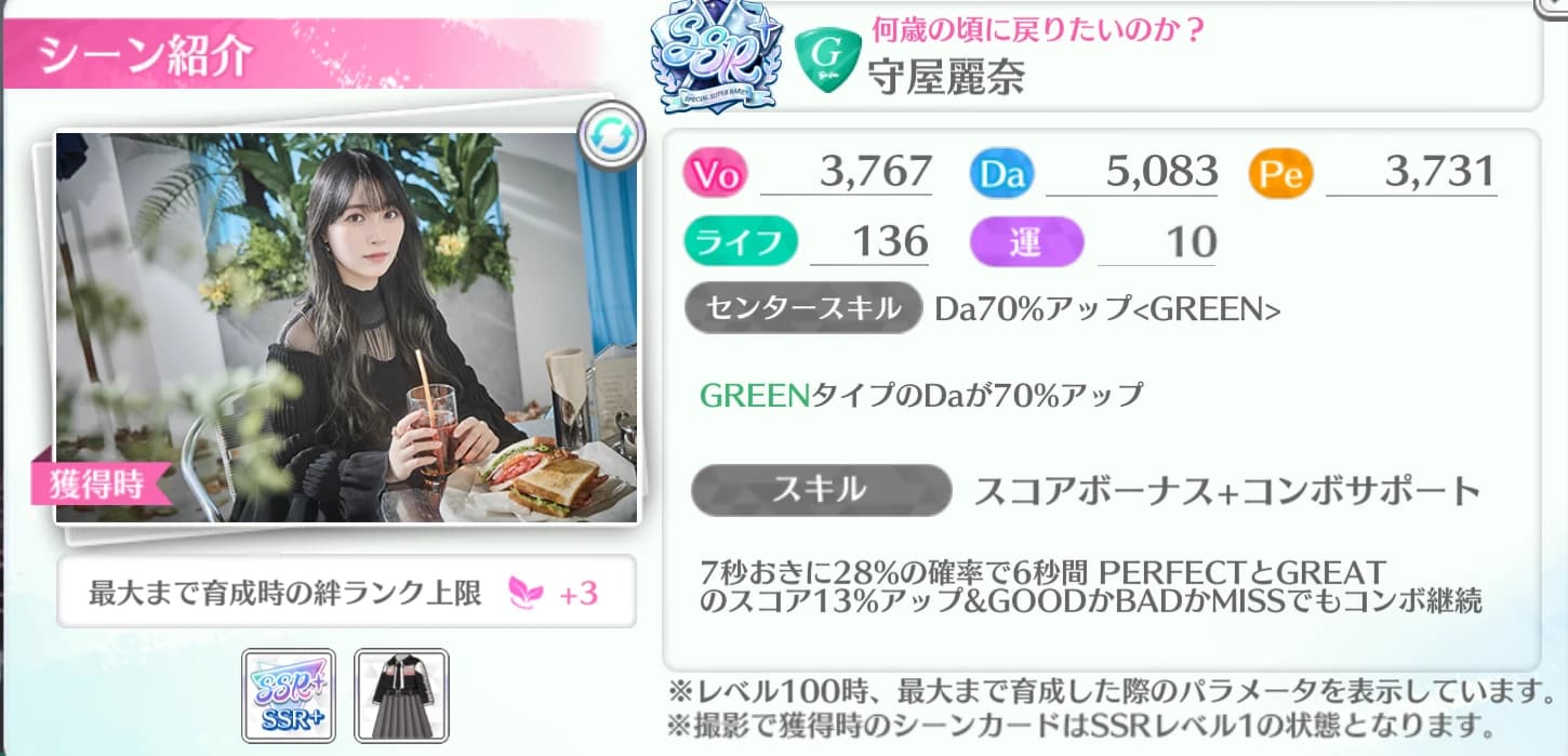 守屋麗奈 / 何歳の頃に戻りたいのか?