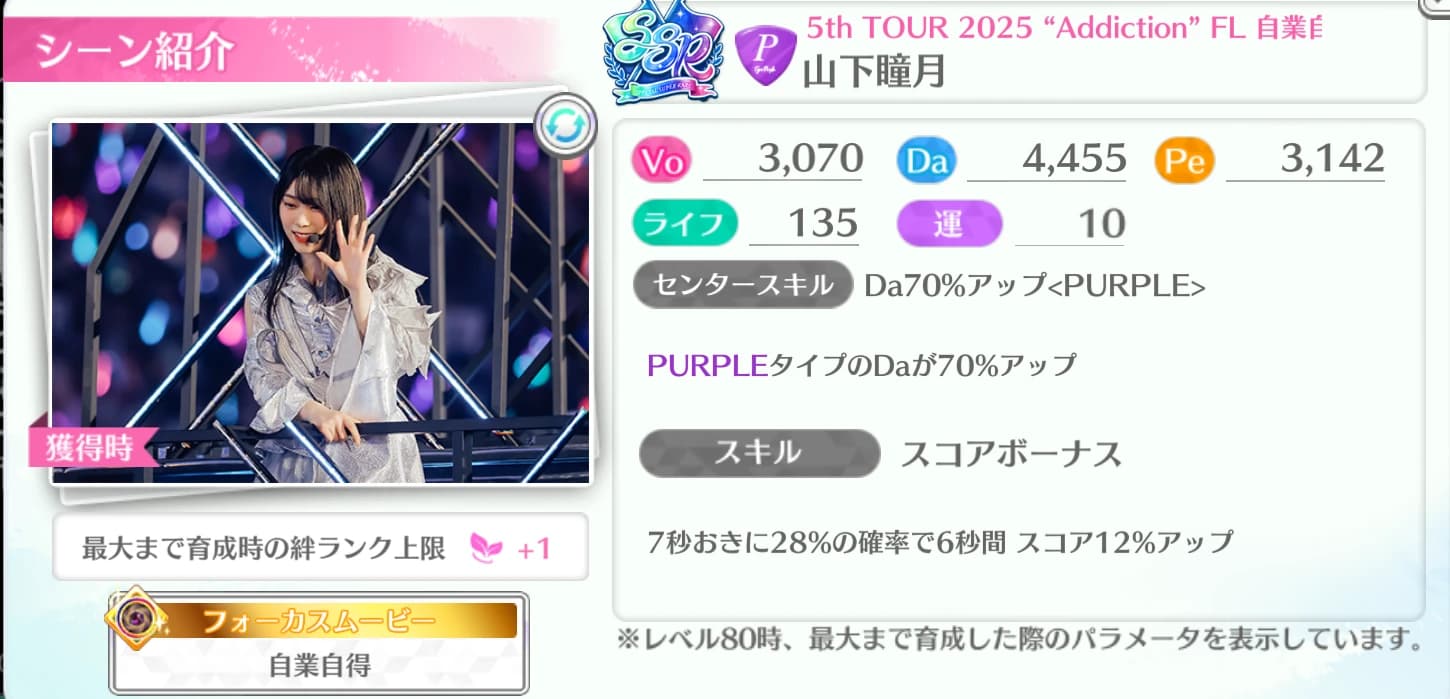 山下瞳月 / 5th TOUR 2025 "Addiction" FL 自業自得