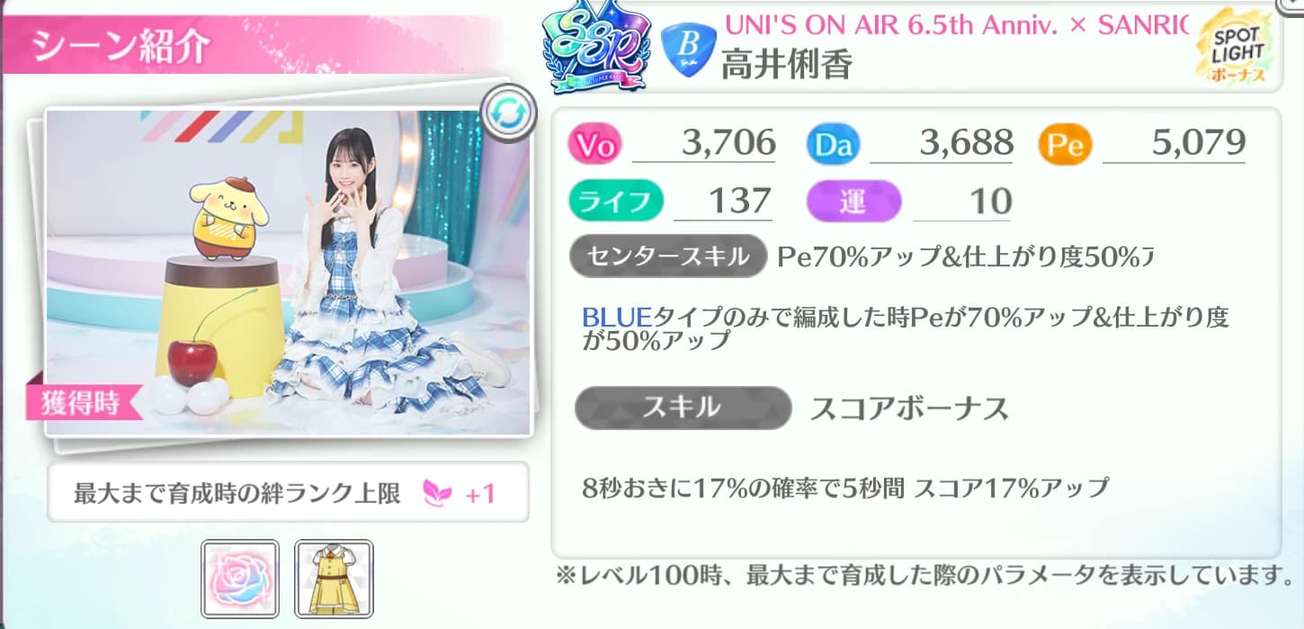 高井俐香 / UNI'S ON AIR 6.5th Anniv. × SANRIO CHARACTERS