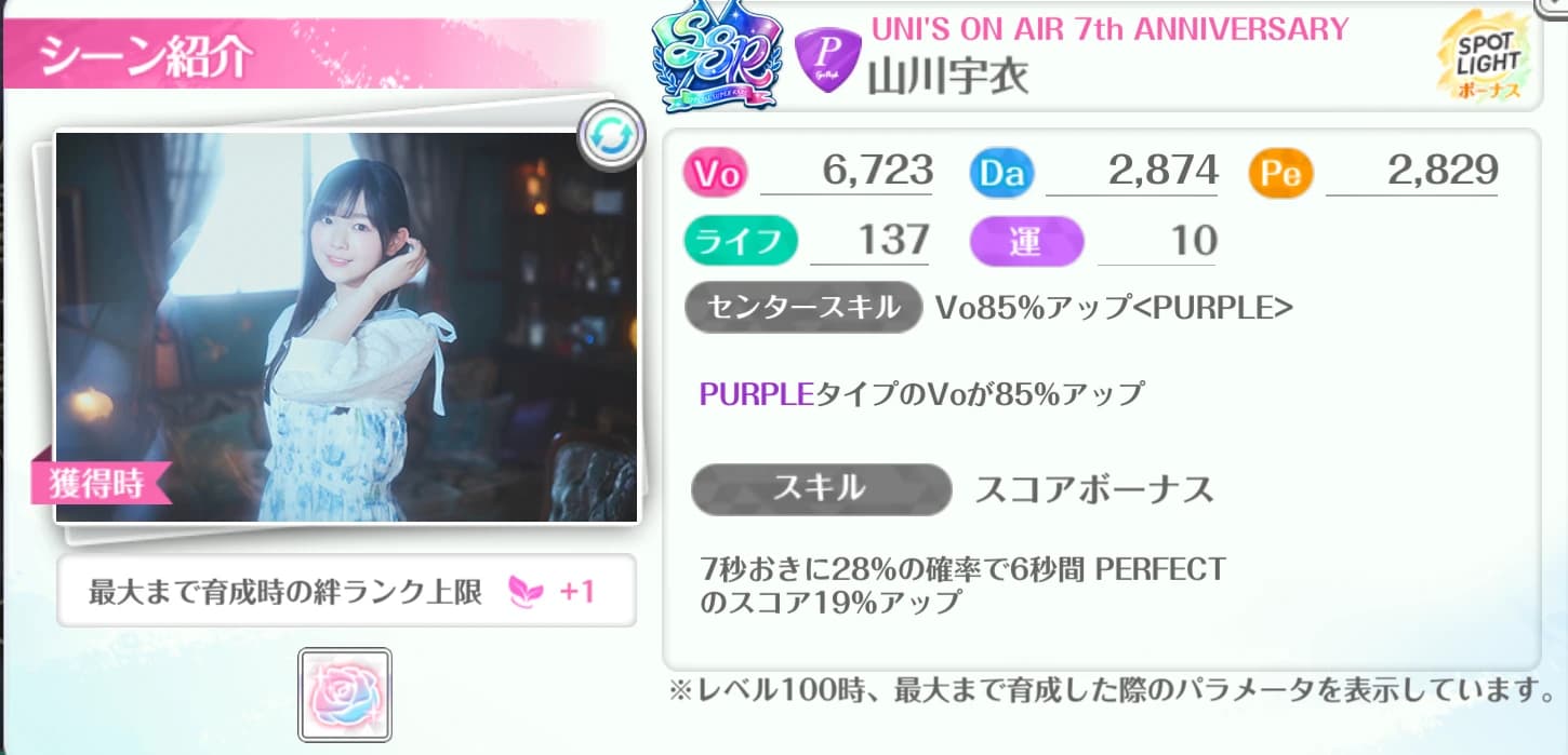 山川宇衣 / UNI'S ON AIR 7th ANNIVERSARY