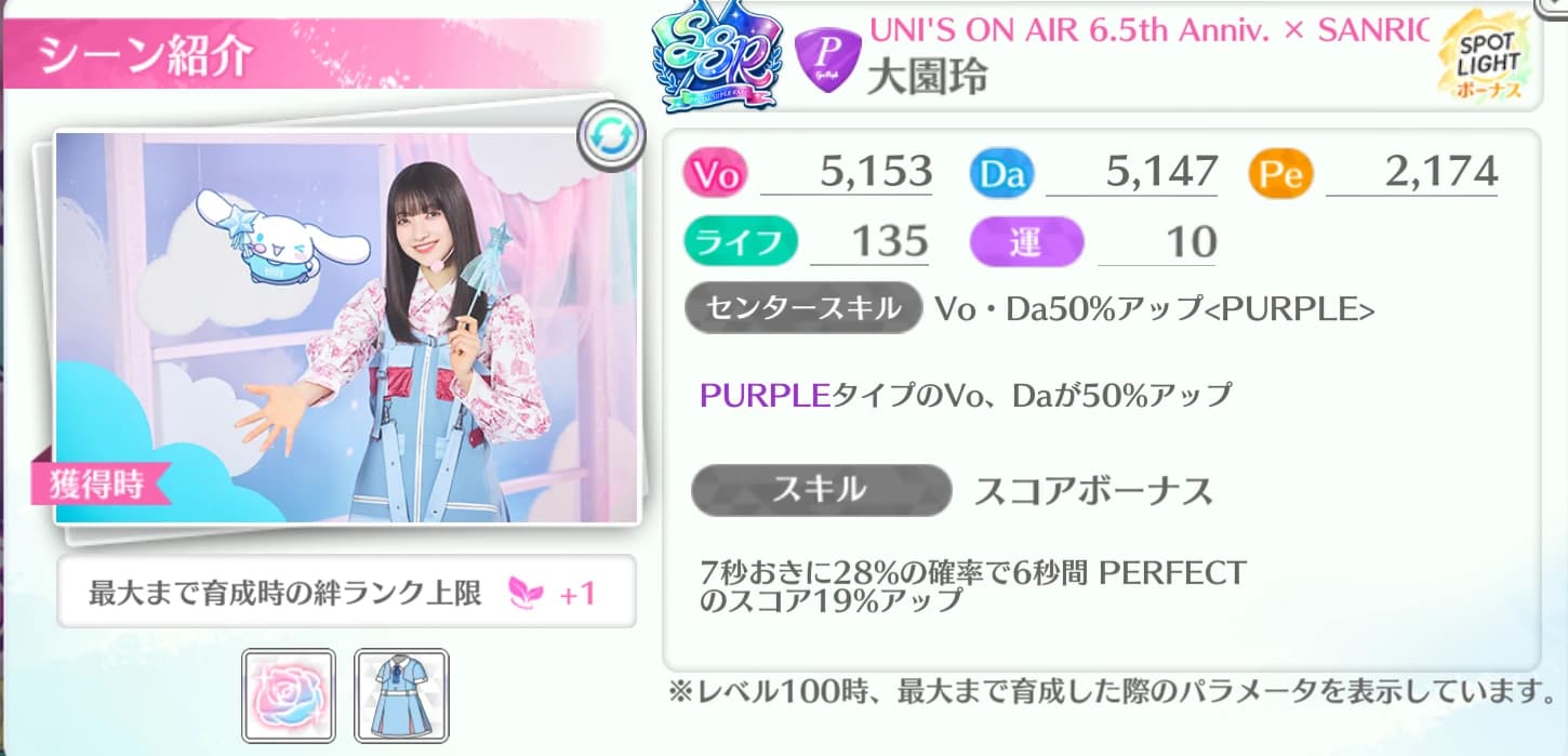 大園玲 / UNI'S ON AIR 6.5th Anniv. × SANRIO CHARACTERS